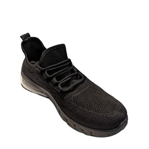 BM Collection Women's Black Mesh Comfort Lace Up Sneakers Size 8 New w/out Box - Picture 1 of 7